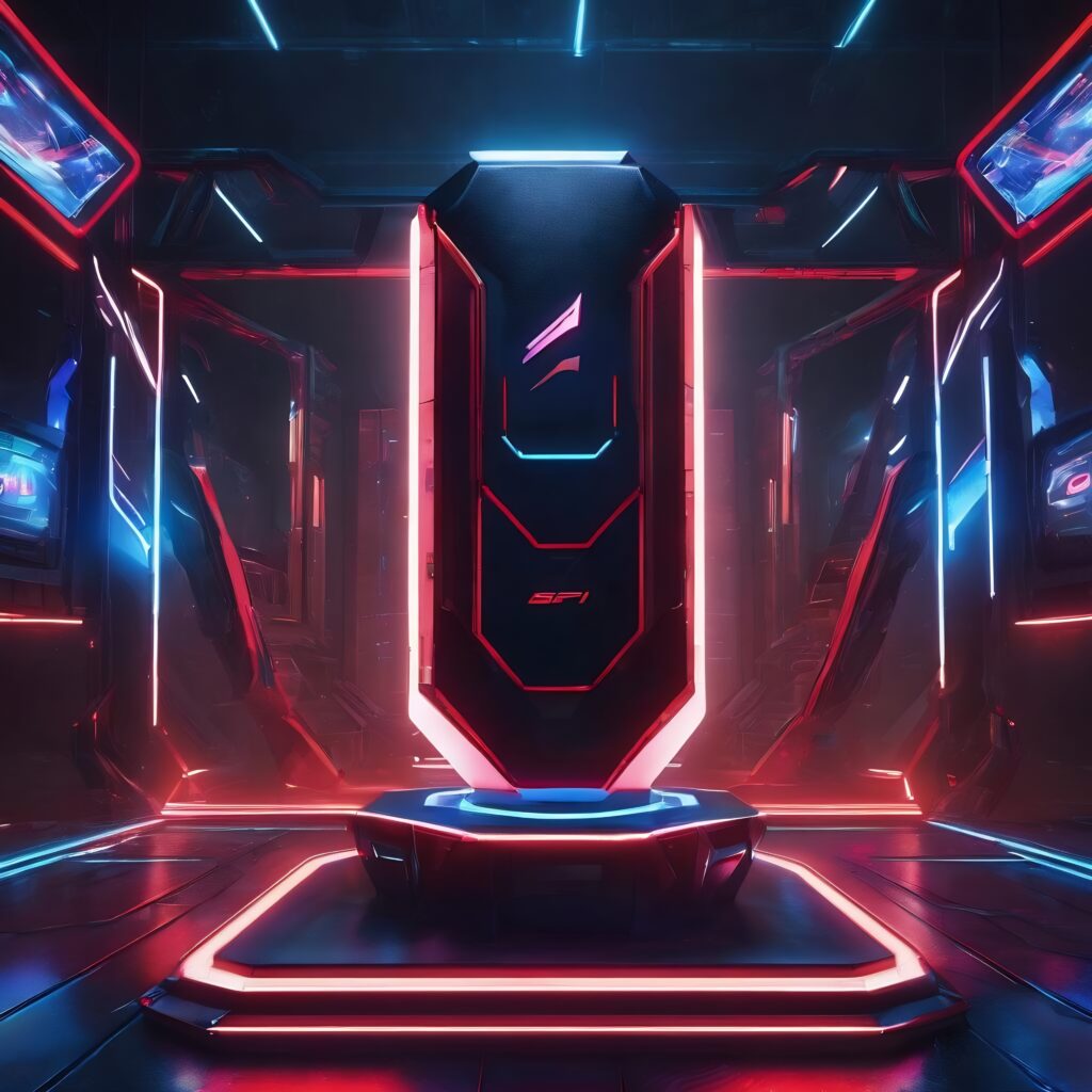 3d-illustration-rendering-futuristic-cyberpunk-esports-champion-cup-gaming-scifi-stage-display