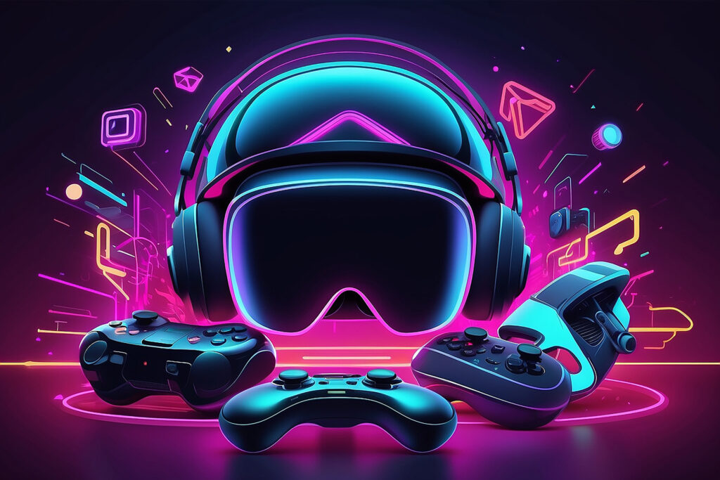 retro-gaming-streaming-service-landing-page-template-with-vr-helmet-gamepad