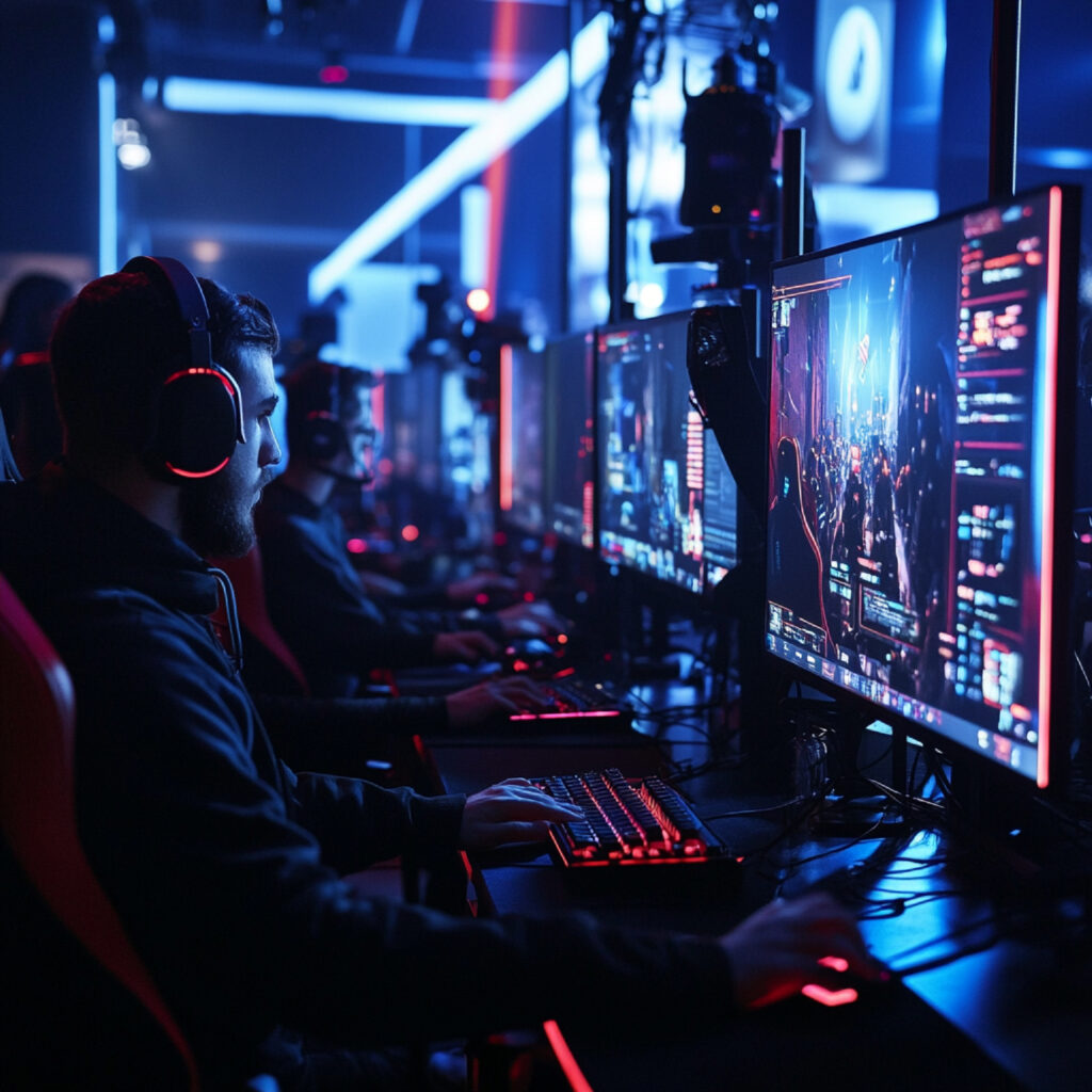 scene-live-gaming-tournament-with-multiple-players-competing-broadcasting-their-gameplay